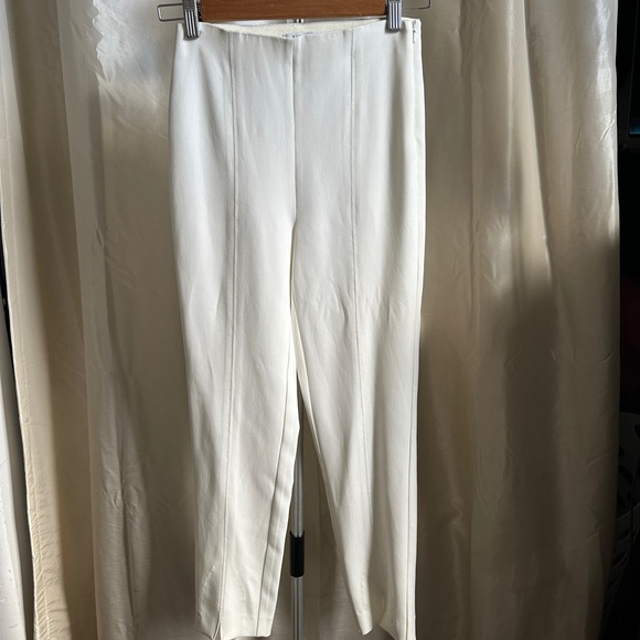 Aritzia Babaton white work wear pant split hem at the bottom - Picture 1 of 8